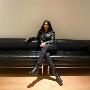 Zara leather shirt jacket